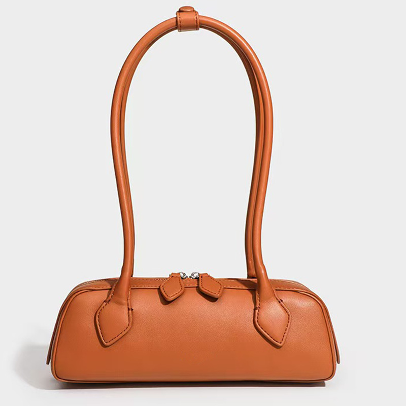 Cross-Border Niche French Baguette Bag Genuine Leather Shoulder Underarm Bag Luxury High-End Handbag - Thumbnail 7