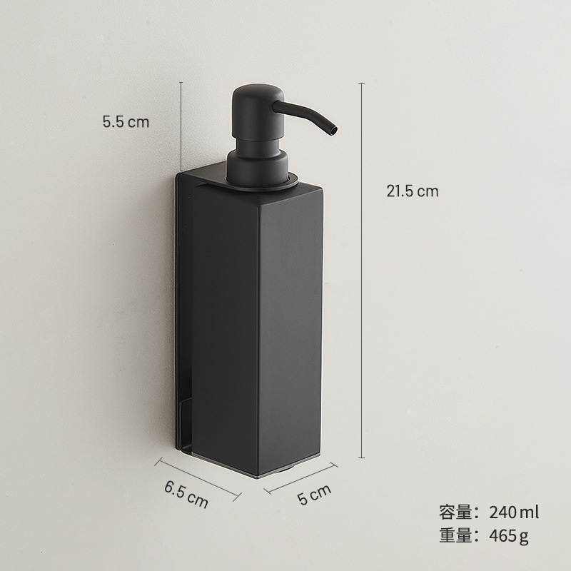 Dispensador de jabón de pared de acero inoxidable para baño de hotel transfronterizo, champú de baño, gel de ducha y dispensador de jabón