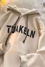 学院风学生连帽卫衣女春秋款感情侣装帅气潮流百搭外套