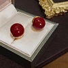 Spherical metal universal earrings, suitable for import, European style