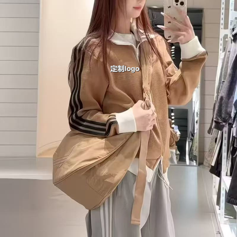 Celebrity-inspired retro waffle jacket, early autumn thin coat, sweatshirt for men and women, clover design Celebrity-inspired retro waffle jacket, early autumn thin coat, sweatshirt for men and women, clover design