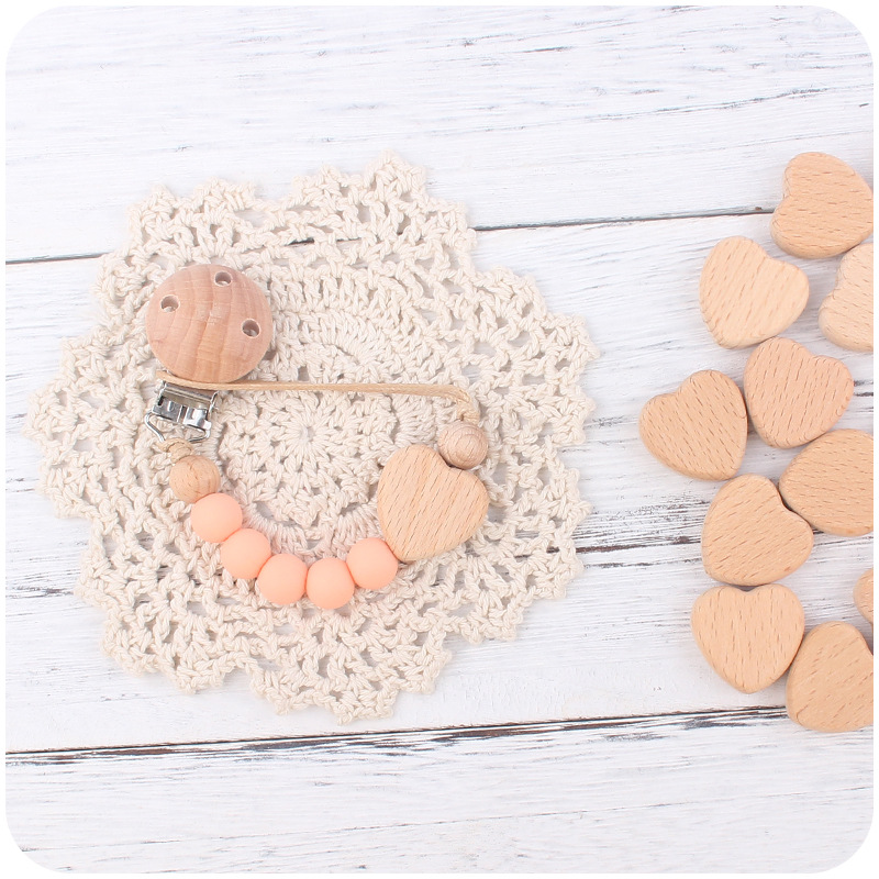 Nuevo bebé suministros calmante bebé haya amor creativo DIY chupete cadena pulsera mordedor accesorios de juguete