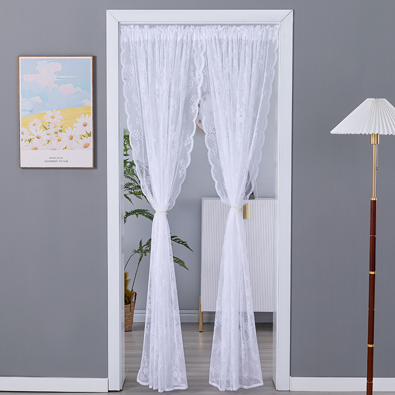 Lace Short Curtain Decorative Partition Long Curtain Short Curtain Kitchen Bathroom Curtain Curtain L70