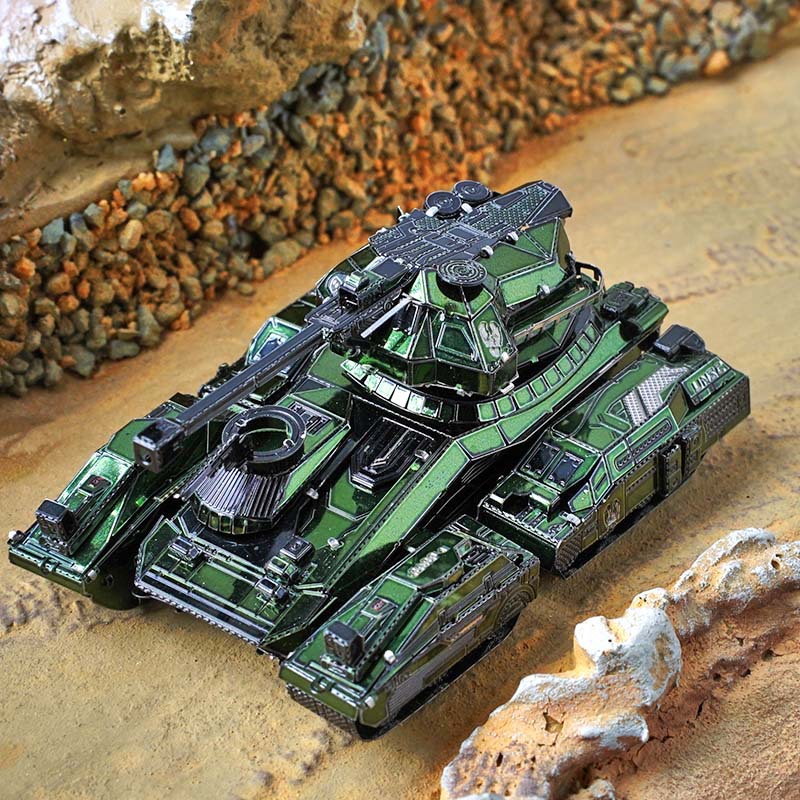 Estatua mágica de acero al por mayor rueda de luz HALO simple metal DIY modelo de montaje 3D mini Nano tridimensional rompecabezas hecho a mano