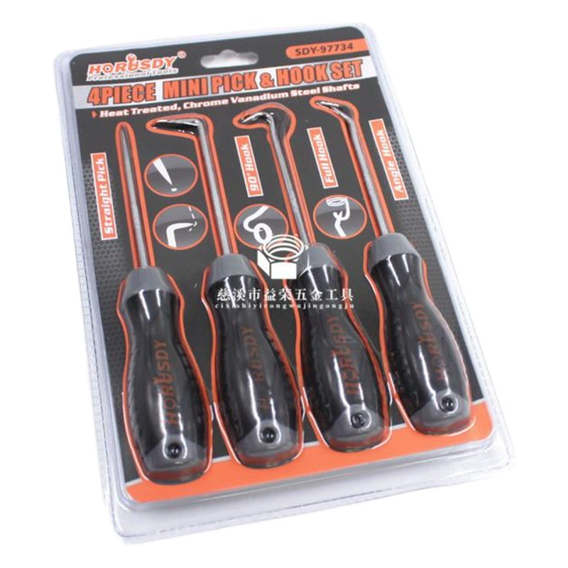 Новый оптовый инструмент для ремонта автомобилей 4 шт набор сальник отвертка крюк шины камень тянуть крюк набор 4 шт мини-крюк