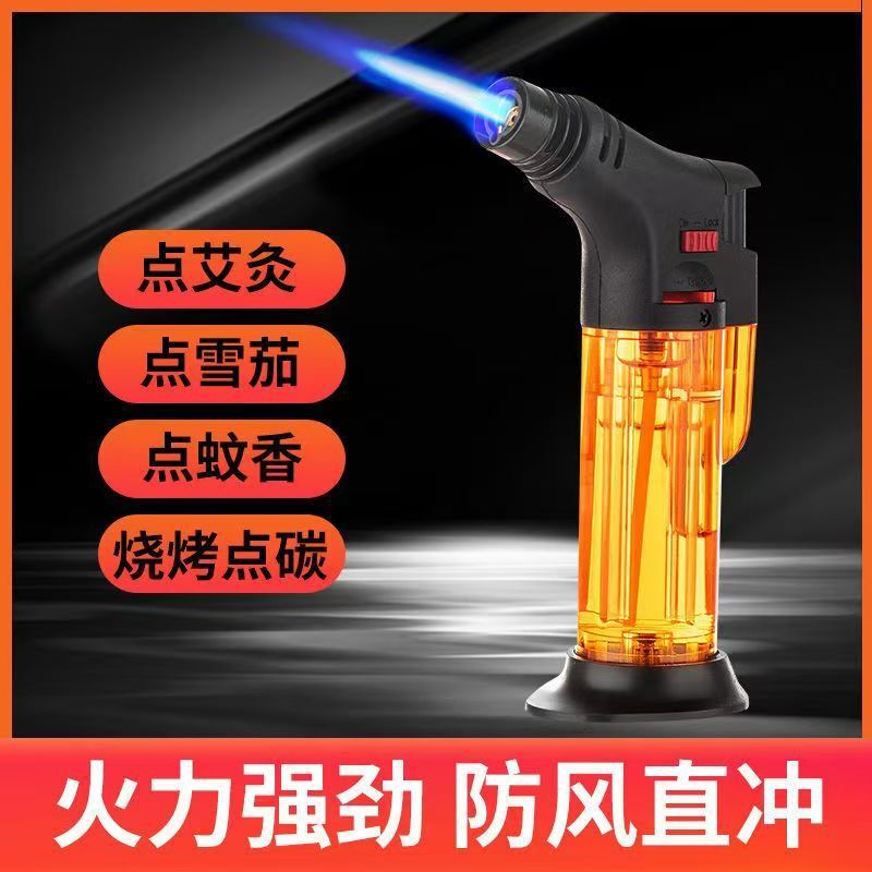 Moxibustion Windproof Creative Lighter Direct Gas Igniter Moxa Stick Cigar Baking Spray Gun One Piece Starting Batch
