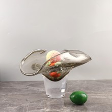 现代简约不规则气泡琉璃果盘摆件客厅餐厅茶几电视柜软装家居饰品