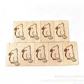 木质鹦鹉啃咬玩具虎皮玄凤磨牙棒解闷互动鸟玩具方形虎皮玄凤木片
