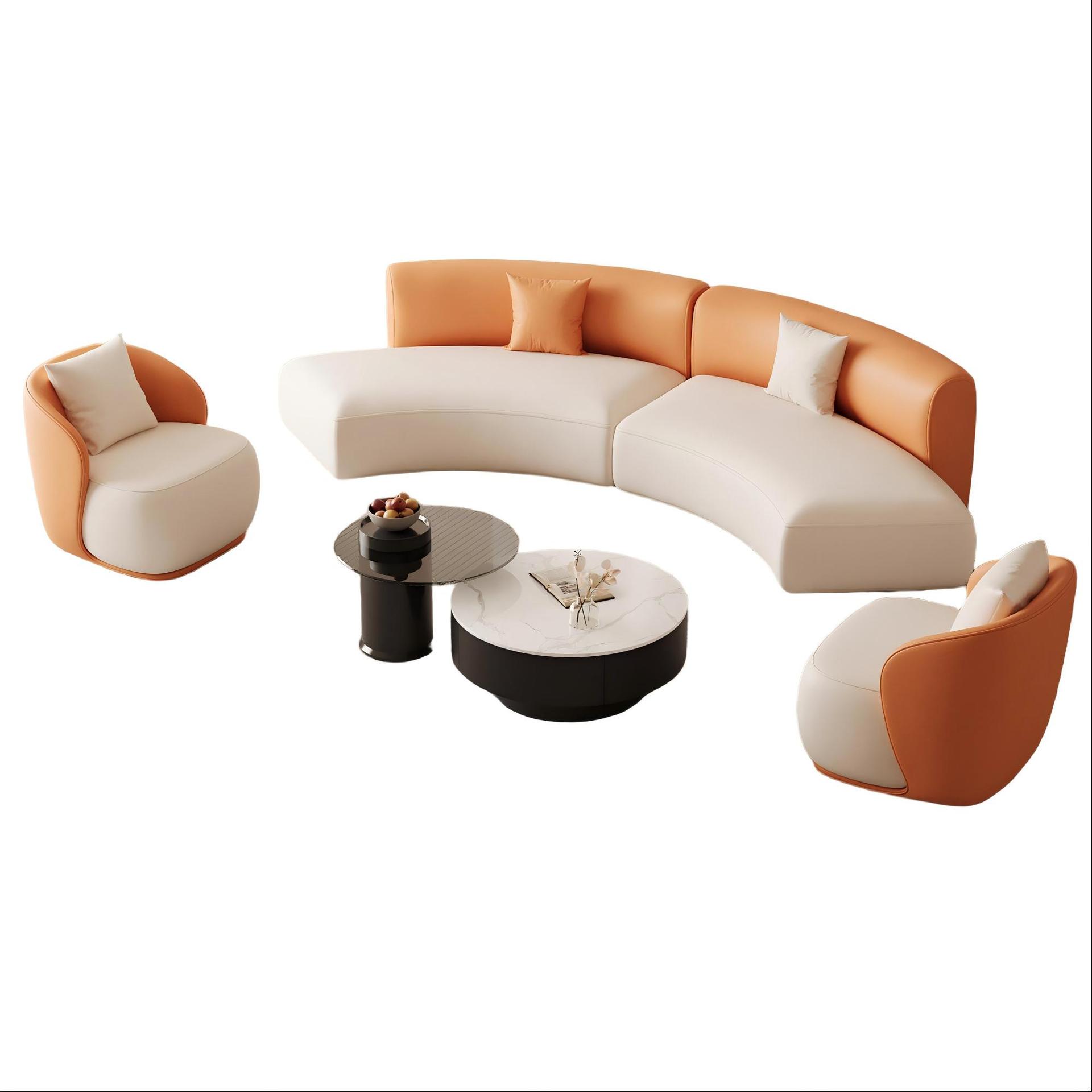 Sofá de oficina mesa de té combinación de recepción Negociación Tienda Hotel Tienda de ropa Negocio Oficina de lujo simple y moderna