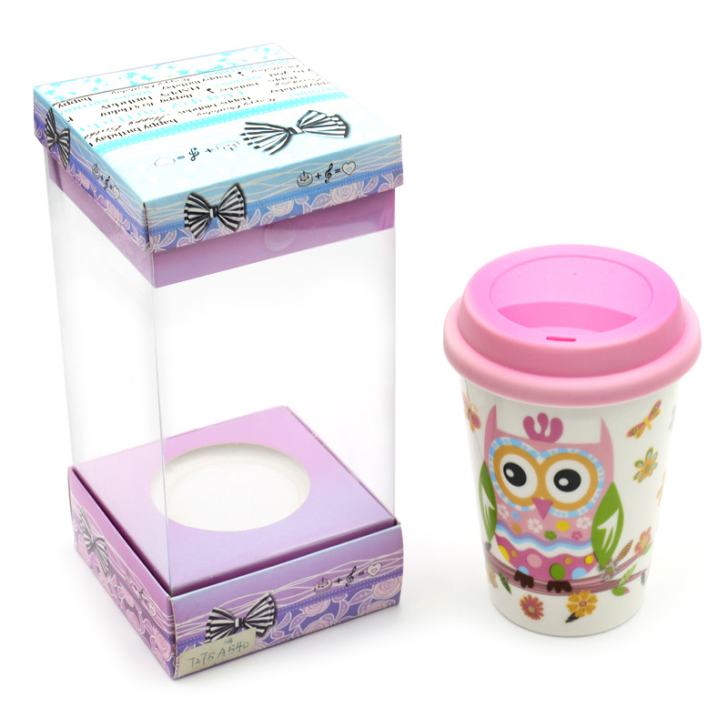 卡通猫头鹰高杯