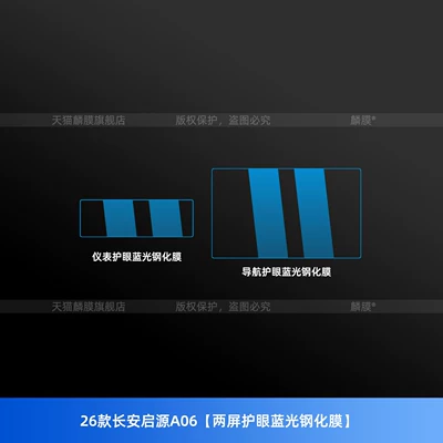 Qiyuan A06 Interior Navigation Car Screen: Car interior film - 26-models-of-changan-qiyuan-a06-two-screen-eye-protection-blue-light-tempered-film