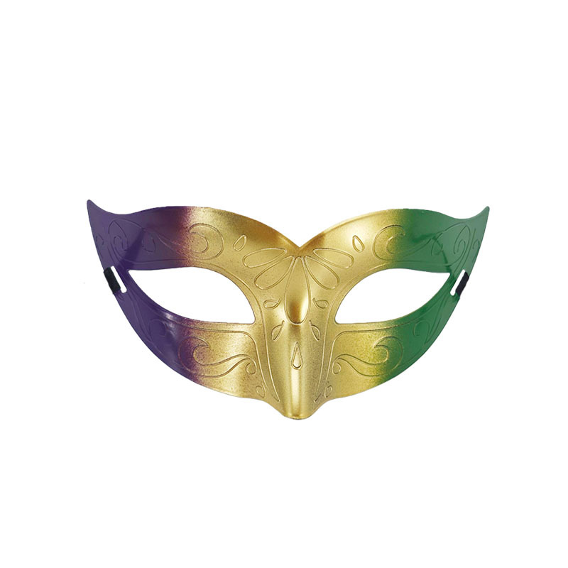 Carnaval ventas en caliente nuevo tricolor retro máscara de mitad de cara carnaval party disfraz prop máscara de escenario