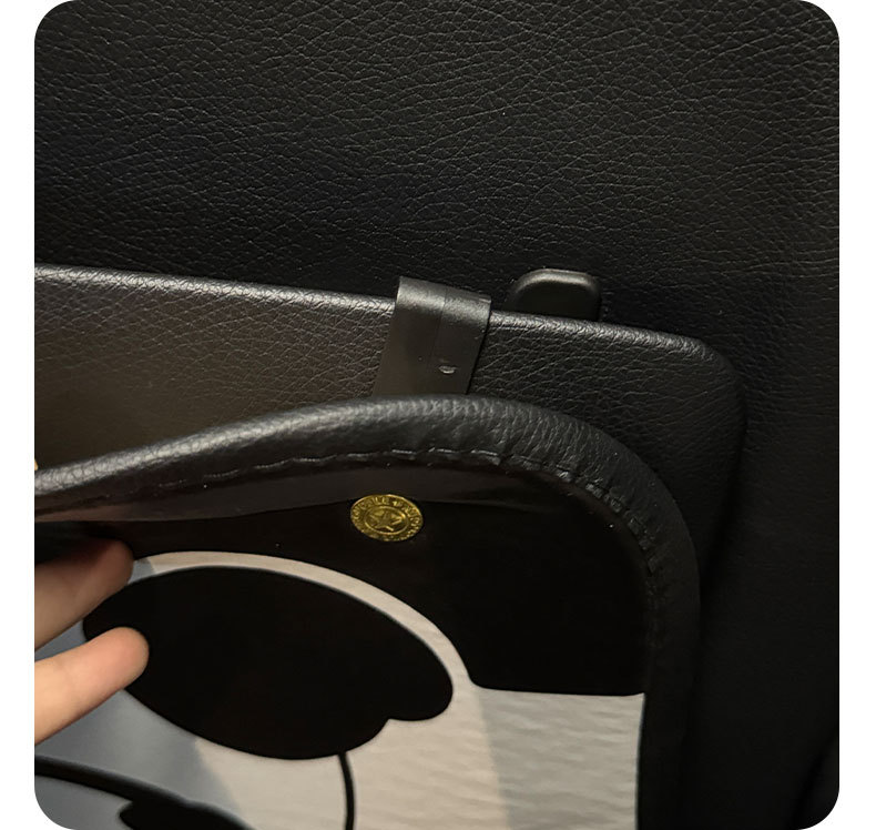 Car Seat Back Anti-Kick Pad for Women Cute Cartoon Panda Car Leather Seat Back Anti-Fouling Pad Cartoon Protective Pad