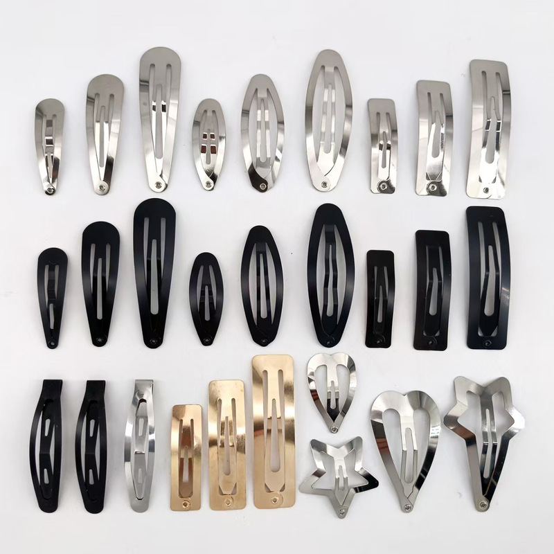 Guangdong Thickened Square Bb Clip Wholesale Water Drop Clip Metal Hair Accessory Bangs Hair Clip Bb Clip