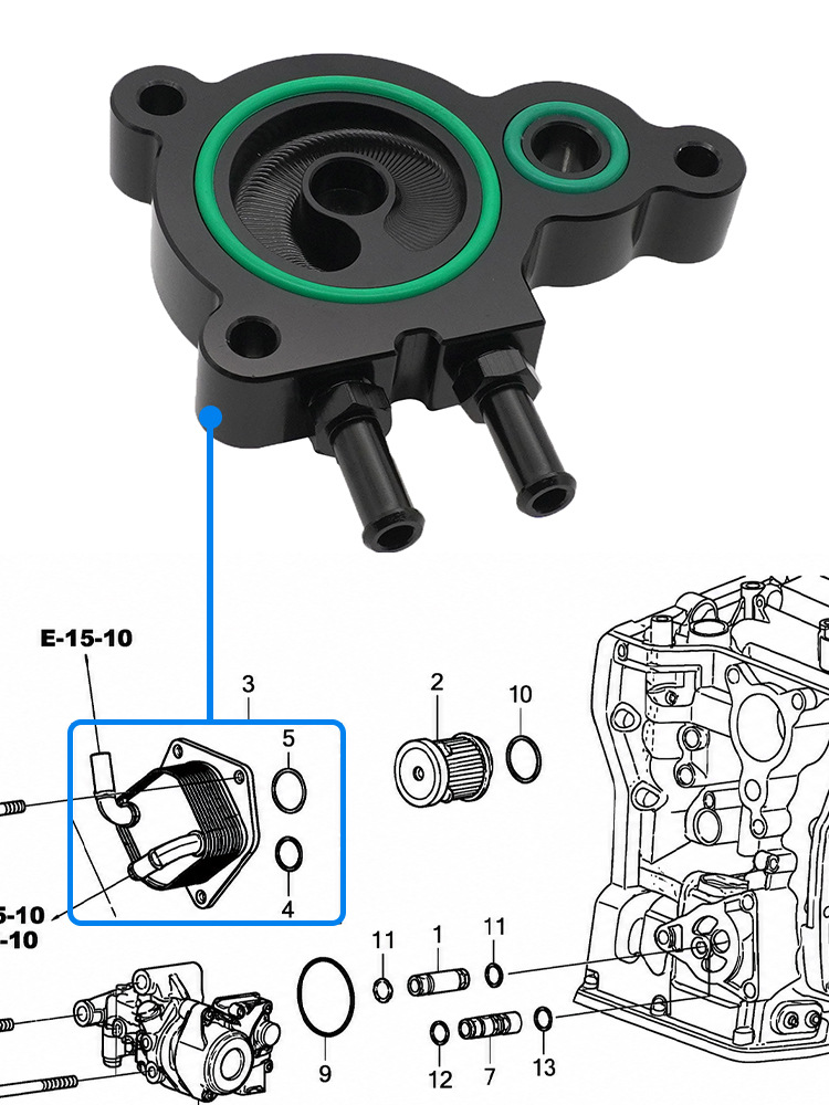 Transmission Oil Cooler Adapter Is Suitable for Honda Civic Accord 25450-P4V-013
