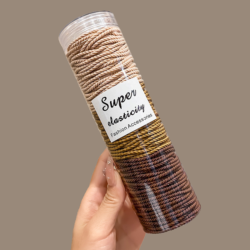 Cuerda de pelo banda de goma Nueva banda de pelo de color de gradiente de color cuerda de Pelo elástico de alta color simple no duele el pelo tocado pelo