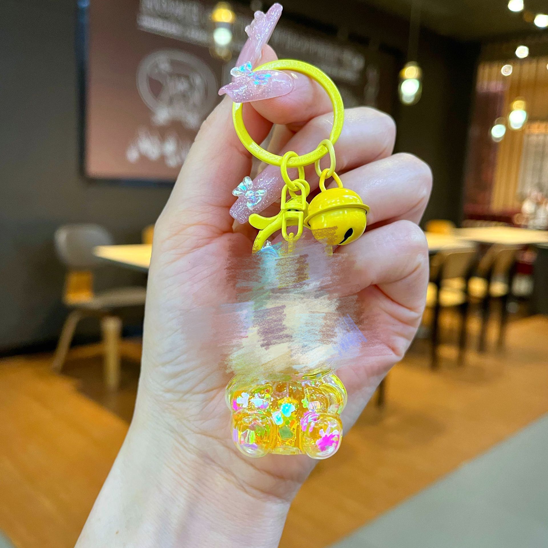 컬러 하드웨어 [노란색] 빛나는 깜박이는 작은 천