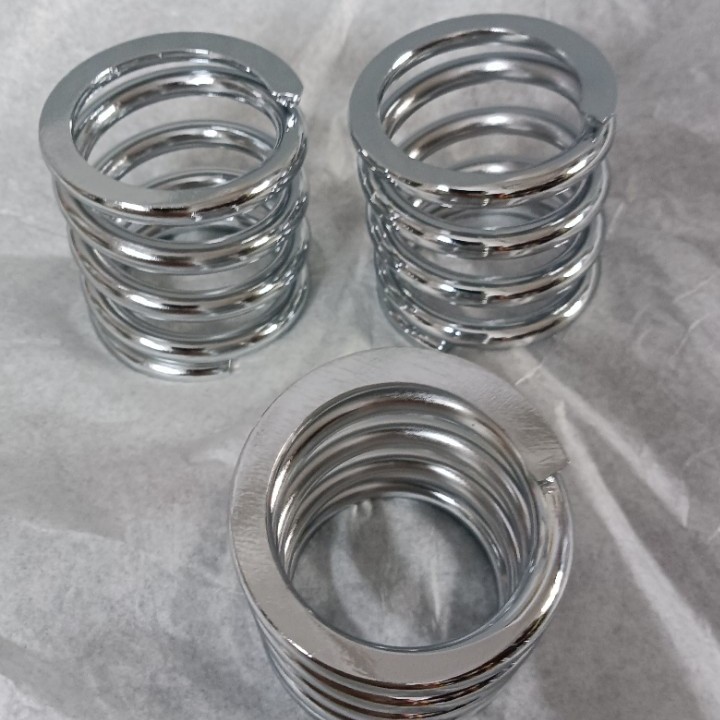 304不锈钢弹簧电镀亮铬拉伸压缩硬铬弹簧表面加工五金工具电镀铬