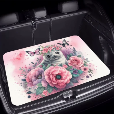 Avtomobil döşəmə paspasları — Mat, Non-Slip, Dirt-Resistant, Ultra-Low - amazon-crystal-velvet-car-mat-37-10075-crystal-velvet-dot-plastic-bottom
