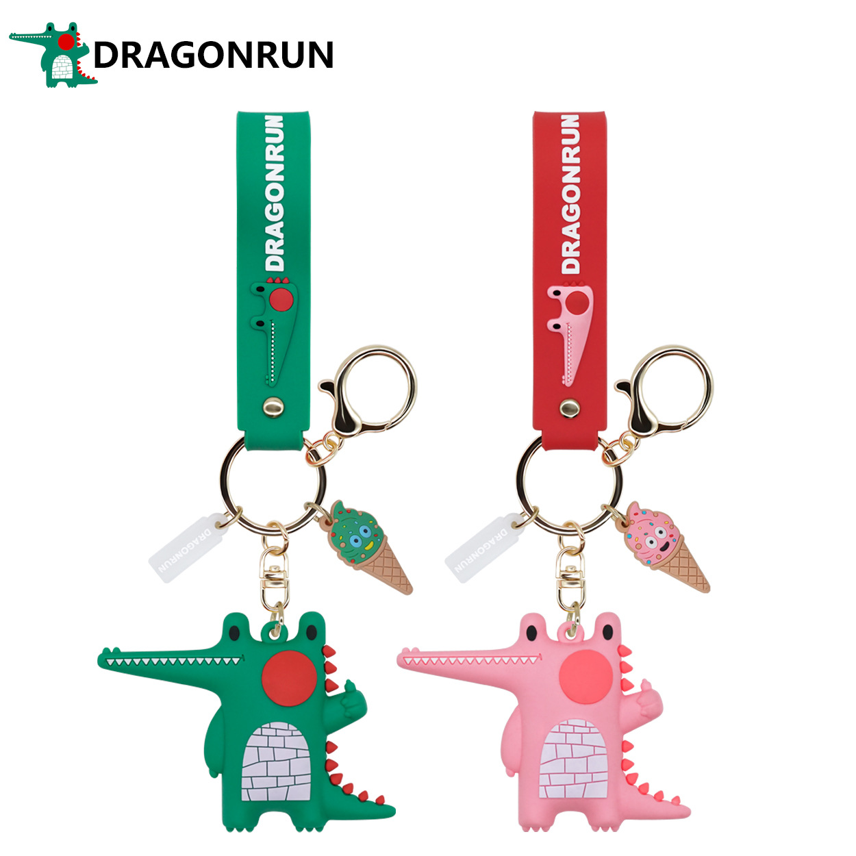 正版授权创意摇滚鳄鱼钥匙扣挂件 pvc汽车个性钥匙挂件书包挂饰