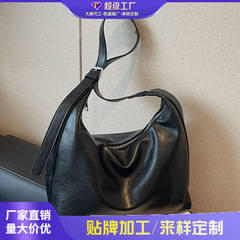 跨境复古包包女大容量2025新款秋冬百搭简约单肩斜挎包休闲托特包