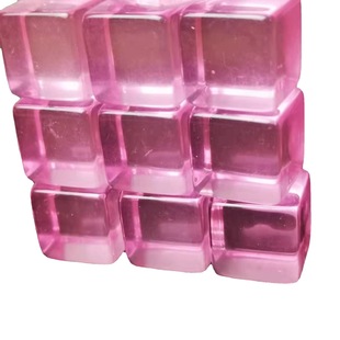 Transparent sieve smooth blank dice light plate color right angle pink 16 square angle acrylic engraving gift