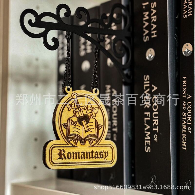 Cross-Border Wooden Romantic Fantasy Book Divider Personalized Bookshelf Logo Library Book Corner Decorative Storage Rack