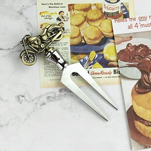 in stock bronze motorcycle fork children boy gift tableware fruit sign cake fork two fork stainless steel