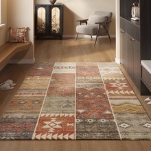 跨境玄關地墊耐臟耐磨水晶絨防滑地毯客廳茶幾地墊波斯風入戶門墊