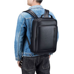 Genuine leather backpack for men, versatile for business commuting, large capacity, multifunctional genuine cowhide 15-inch high-end computer backpack