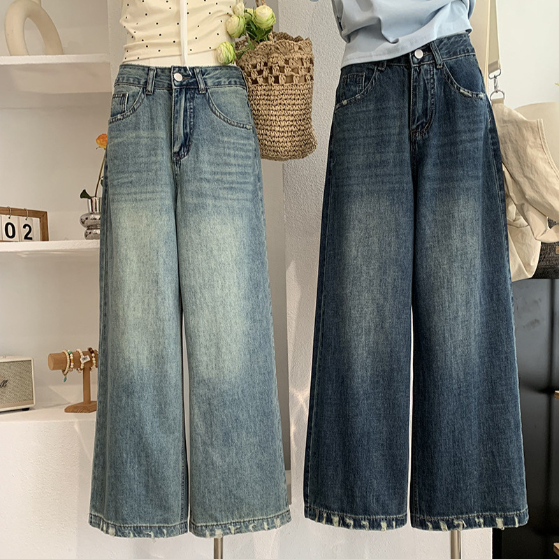 Kekezoon Retro Wide-Leg Jeans for Women, New High-Waisted Design, Slimming and Drapey Straight-Leg Pants 7376 Kekezoon Retro Wide-Leg Jeans for Women, New High-Waisted Design, Slimming and Drapey Straight-Leg Pants 7376