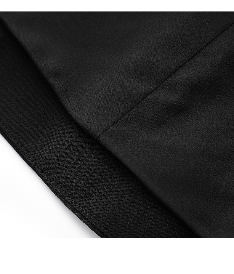 Váy liền tay ngắn cổ tròn đính sequin nặng, thắt eo, phong cách quý phái — Màu đen chi tiết 22