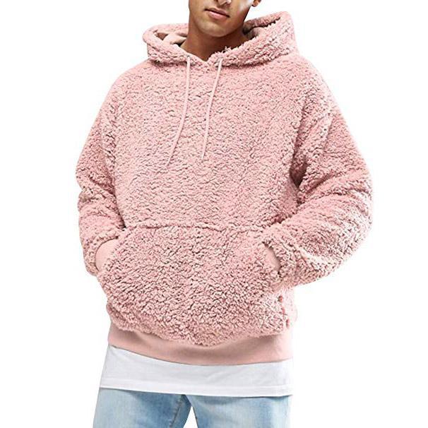 Herrenbekleidung Herren Herbst und Winter neue Plüsch Plüsch Kapuze beliebte Sweatshirt Männer_voghion.com