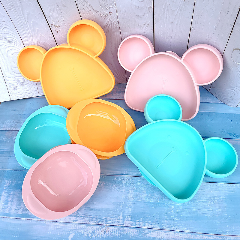 Children's Silicone Suction Bowl Feeding Tableware Infant Anti-skid Training Learning to Eat Soup Bowl Baby Supplementary Food Bowl Children's Silicone Suction Bowl Feeding Tableware Infant Anti-skid Training Learning to Eat Soup Bowl Baby Supplementary Food Bowl