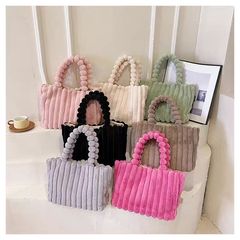 卸売ハイエンドぬいぐるみバッグ通勤ファッションハンドバッグ大容量ワンショルダー多用途脇の下ぬいぐるみトートバッグ