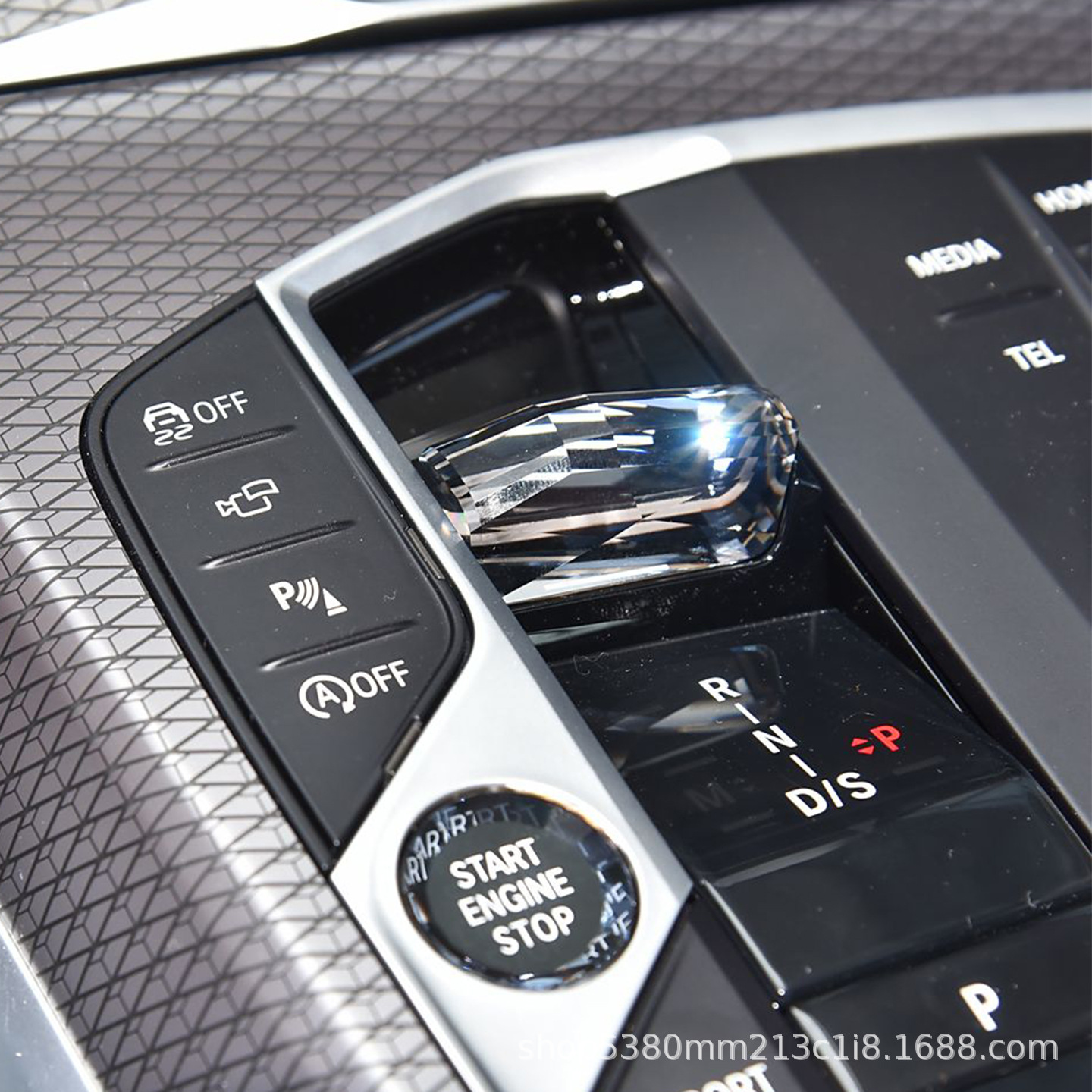 Adecuado para BMW Serie 3 Serie 4 i3i4ix3 con manija de cambio de cristal Orquídea se refiere a la perilla de cambio