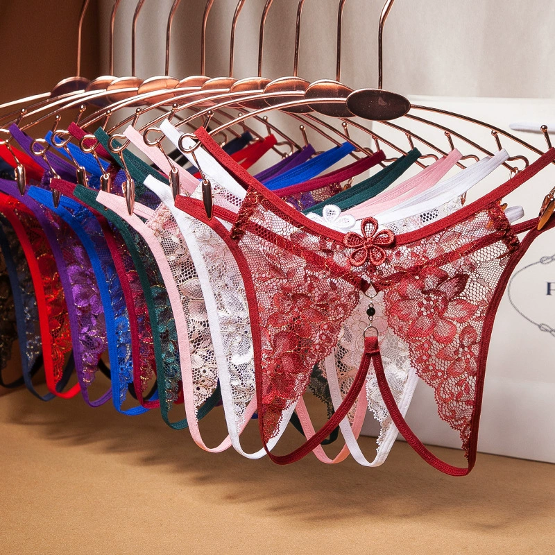 Длинная ночь Sexy underwear perspective lace open-set underwear for women without temptation and open-crotch sexy thong 3070