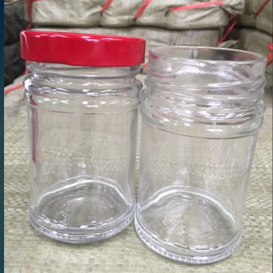 厂家现货批发不带花边酱菜瓶 辣酱瓶 果酱瓶 260ml高盖 玻璃瓶