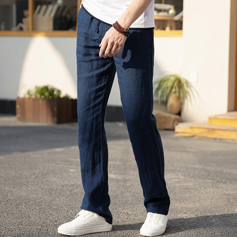 Breathable trend men's casual summer thin casual trousers