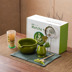 日本式抹茶茶器セット7点セットピンク創意ギフトボックス4点セット茶百本立抹茶茶碗口付き