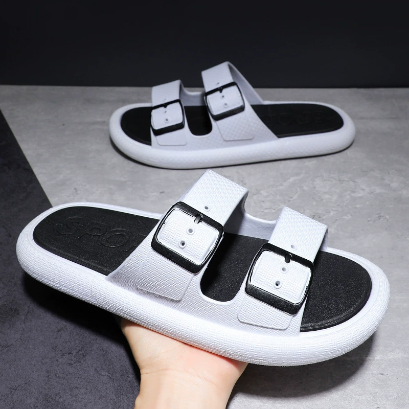 Тапочки мужские большие размеры корейские летние носить мягкие подошвы EVA коврики для дома износостойкая ванная комната трансграничная внешняя торговля холодные тапочки мужчины