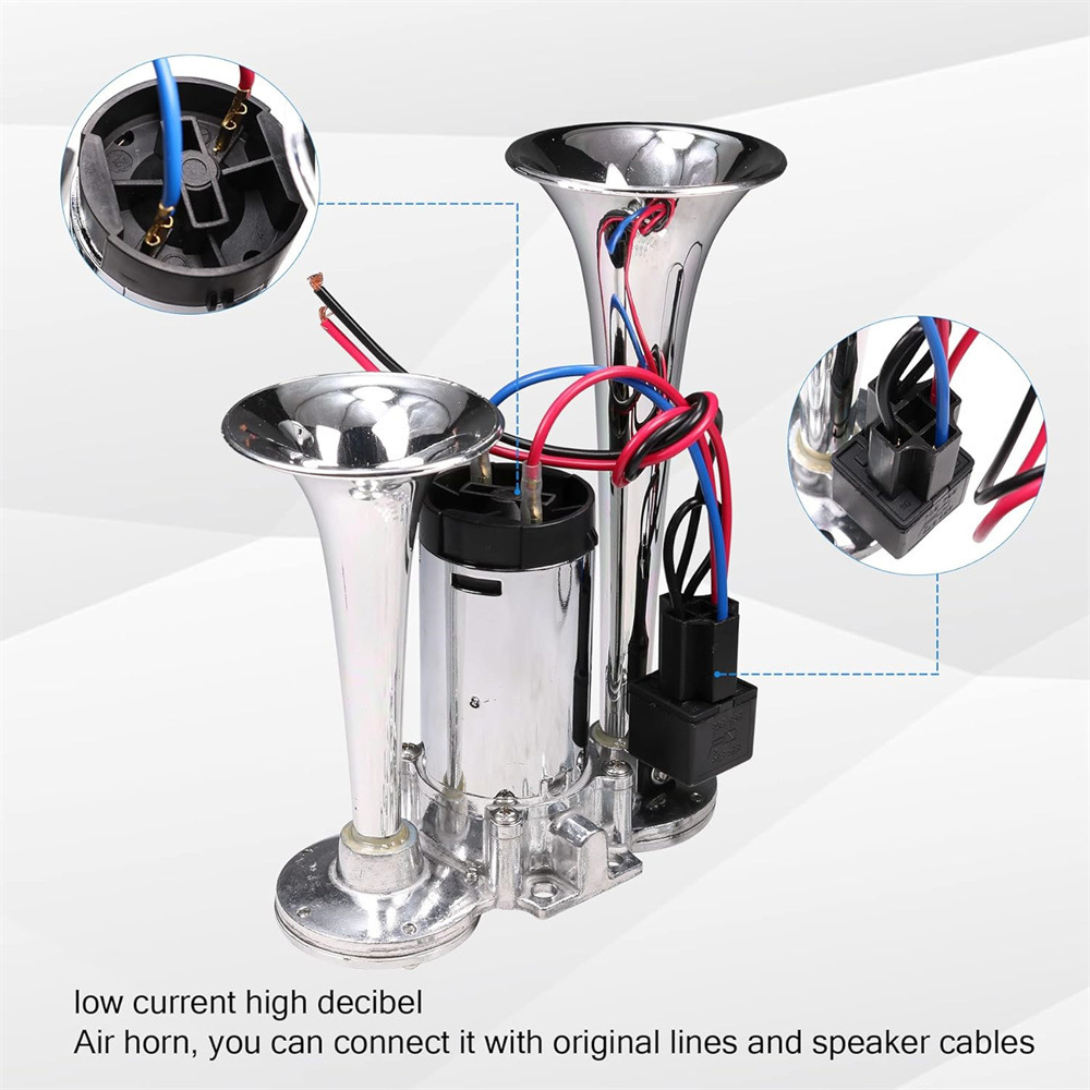 Electronically controlled air horn double tube air horn 360MM 300MM 12v/24V YN-E022