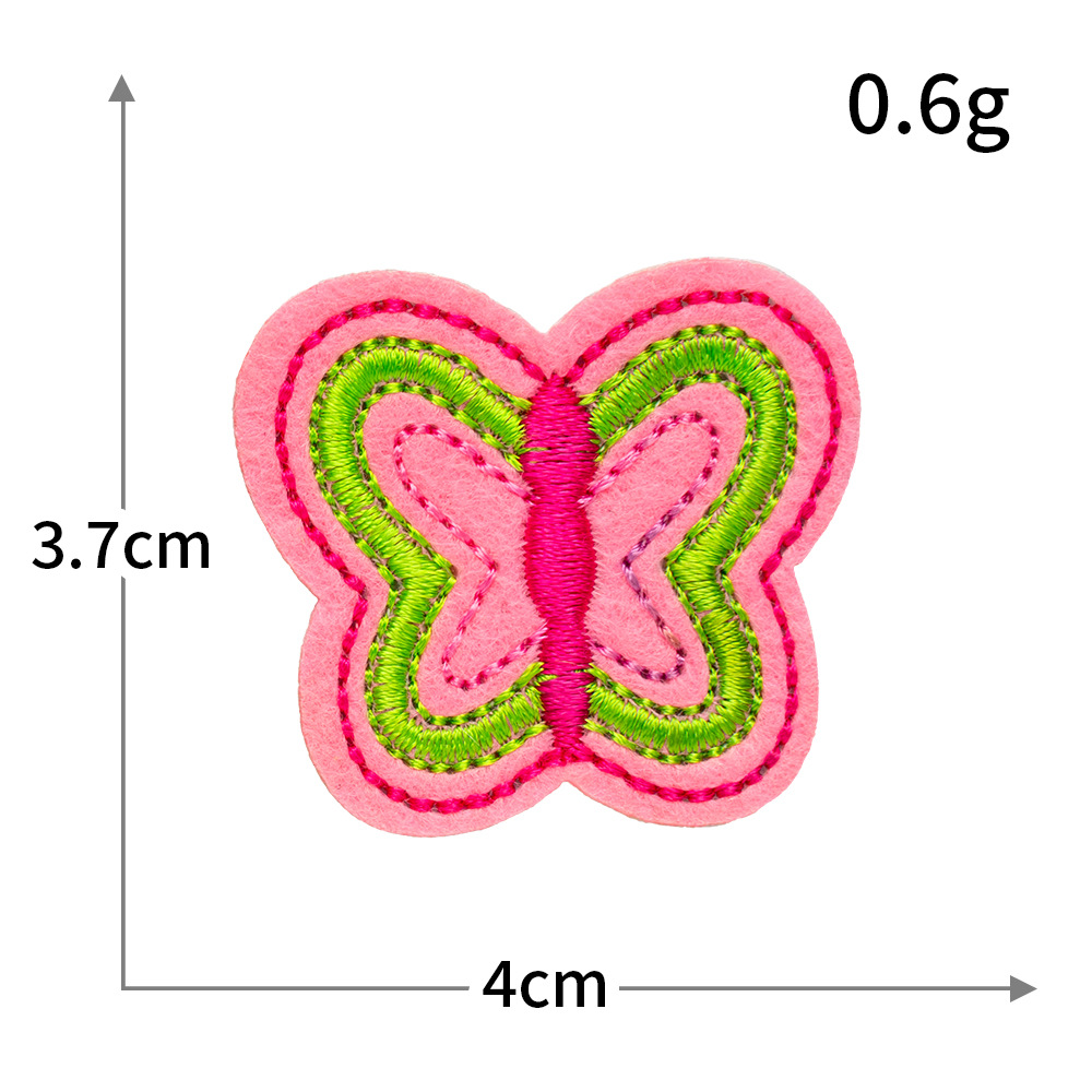 Bordado por computadora de tamaño pequeño, abeja, mariposa, pez, velero, bordado, pegatinas de tela, ropa sin costura, parches rotos, accesorios de ropa