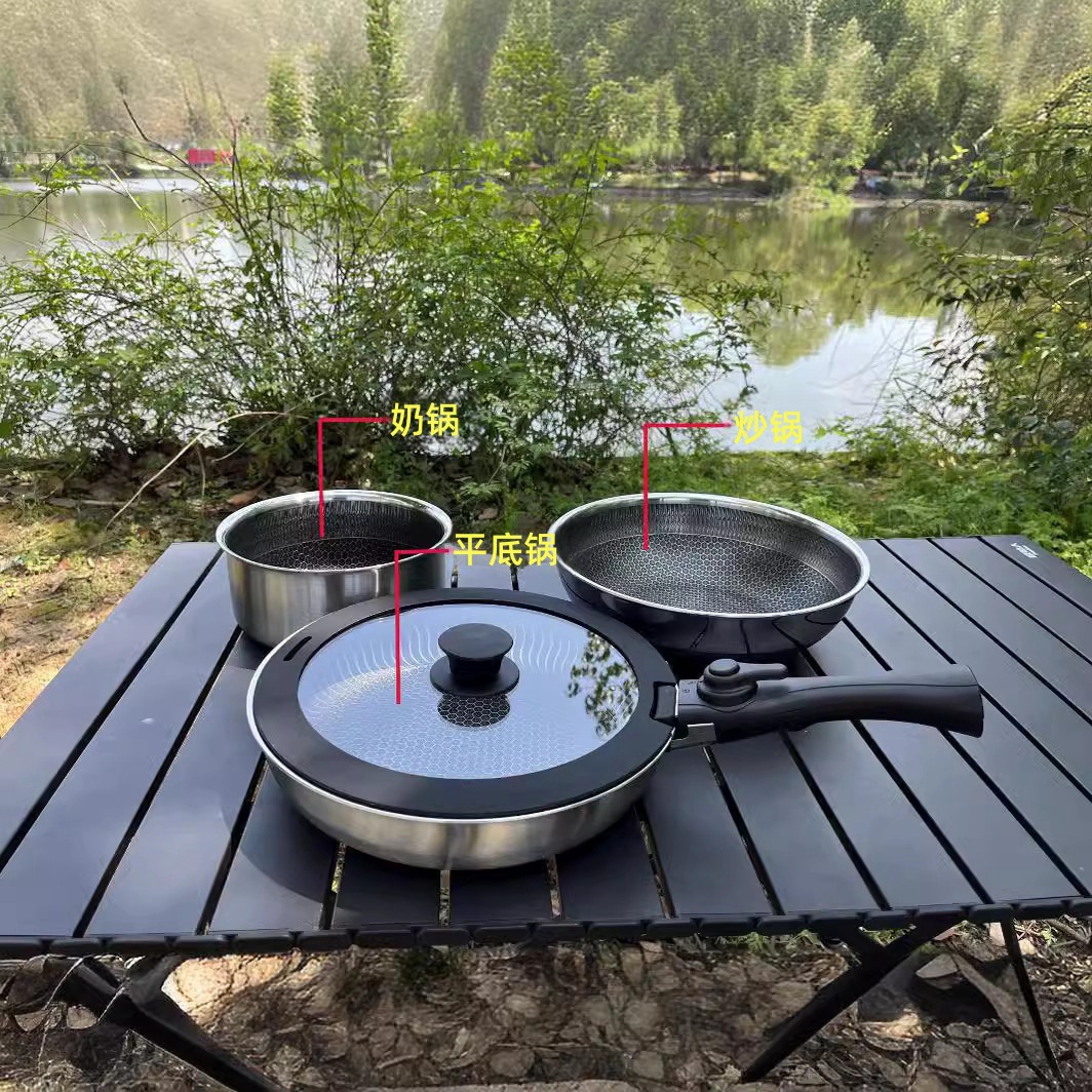 Travel handheld removable set stainless steel, tableware