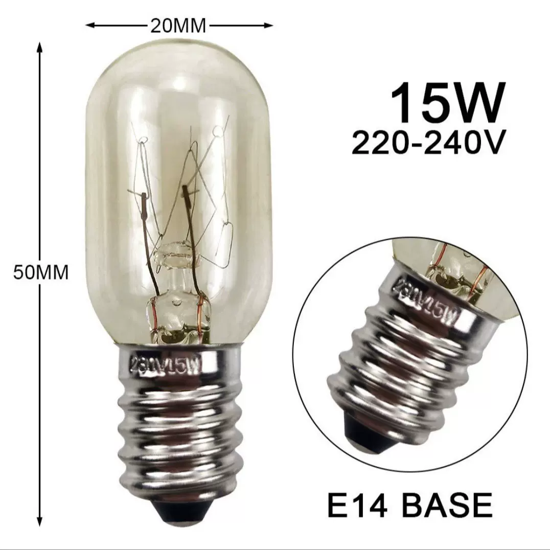 ✅电冰箱灯泡E14小螺口220V 15W油烟机微波炉冷藏柜缝纫机机床灯
