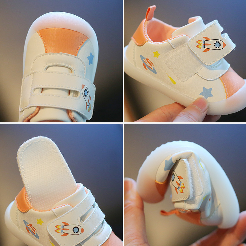 2024 primavera y otoño nuevos zapatos de bebé de fondo suave de gelatina de dibujos animados antideslizante resistente al desgaste velcro hombres y mujeres zapatos de bebé niño
