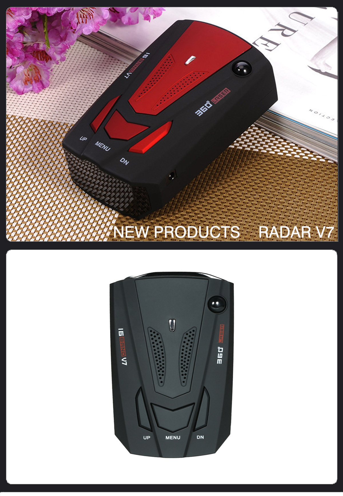 V7 V9 E8 electronic dog Foreign Trade car radar speed measurement vehicle-mounted mobile speed measurement electronic dog China-UK Russia-Thailand