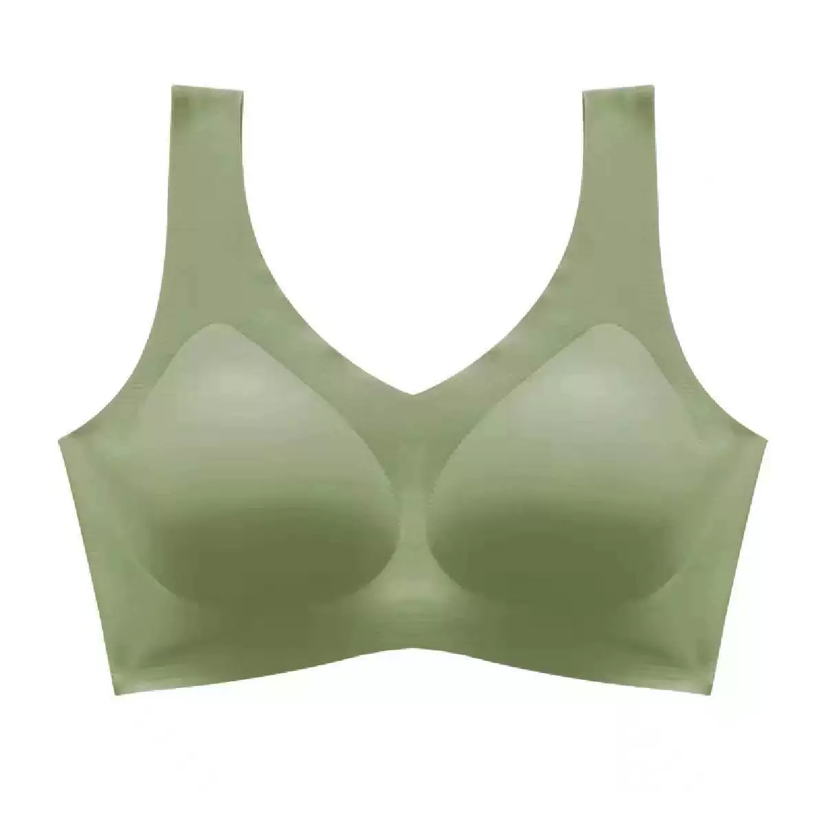 Thin Wireless Bra Top, Supportive Women's Seamless V-back, Lightweight Cooling