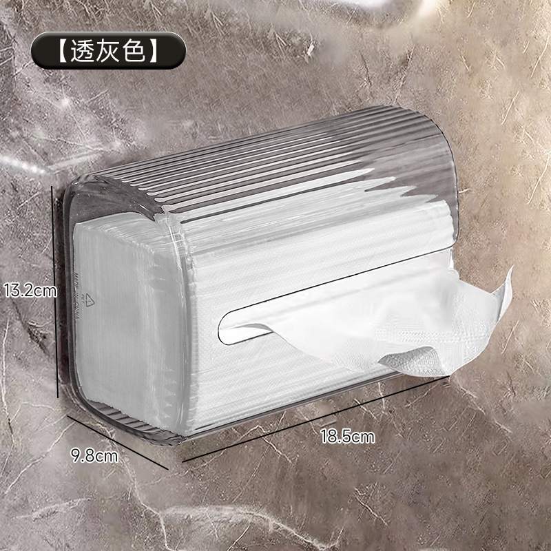 Caja de pañuelos Caja de papel higiénico impermeable montada en la pared del baño, inodoro sin perforación, papel higiénico, rollo de papel, estante de papel