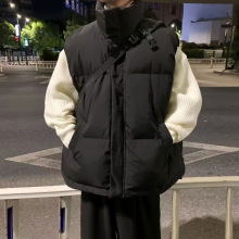 马甲男款冬季加厚立领开衫无袖坎肩保暖宽松休闲棉衣外套棉服马夹